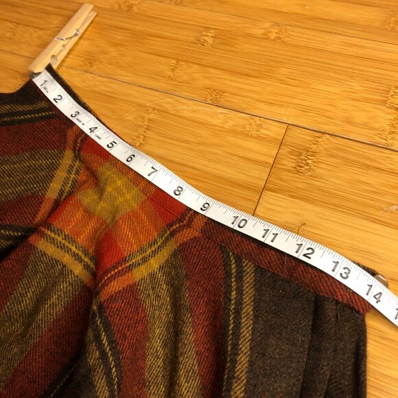 Vintage Rare Pendelton Wool Plaid Autumn Fall Circle Skirt Colorful Winter - Picture 5 of 10